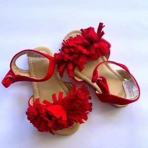 Red Fringe Gymboree Sandals